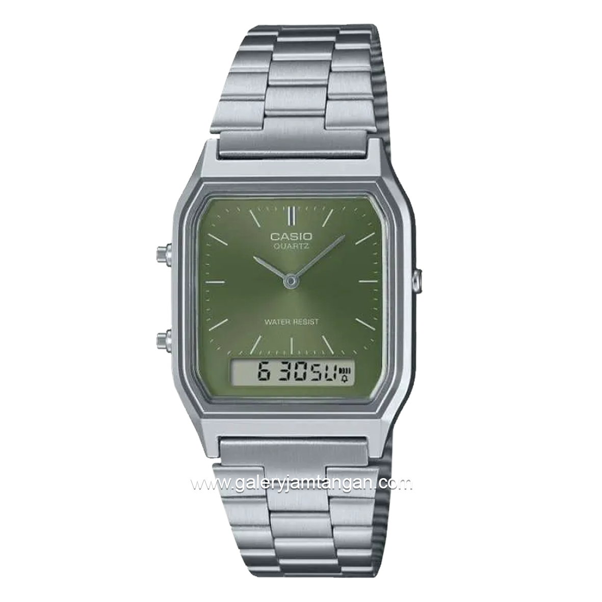 CASIO AQ-230A-3AMQYDF Dual Time Silver Stainless Steel