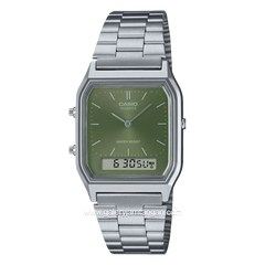 CASIO AQ-230A-3AMQYDF Dual Time Silver Stainless Steel