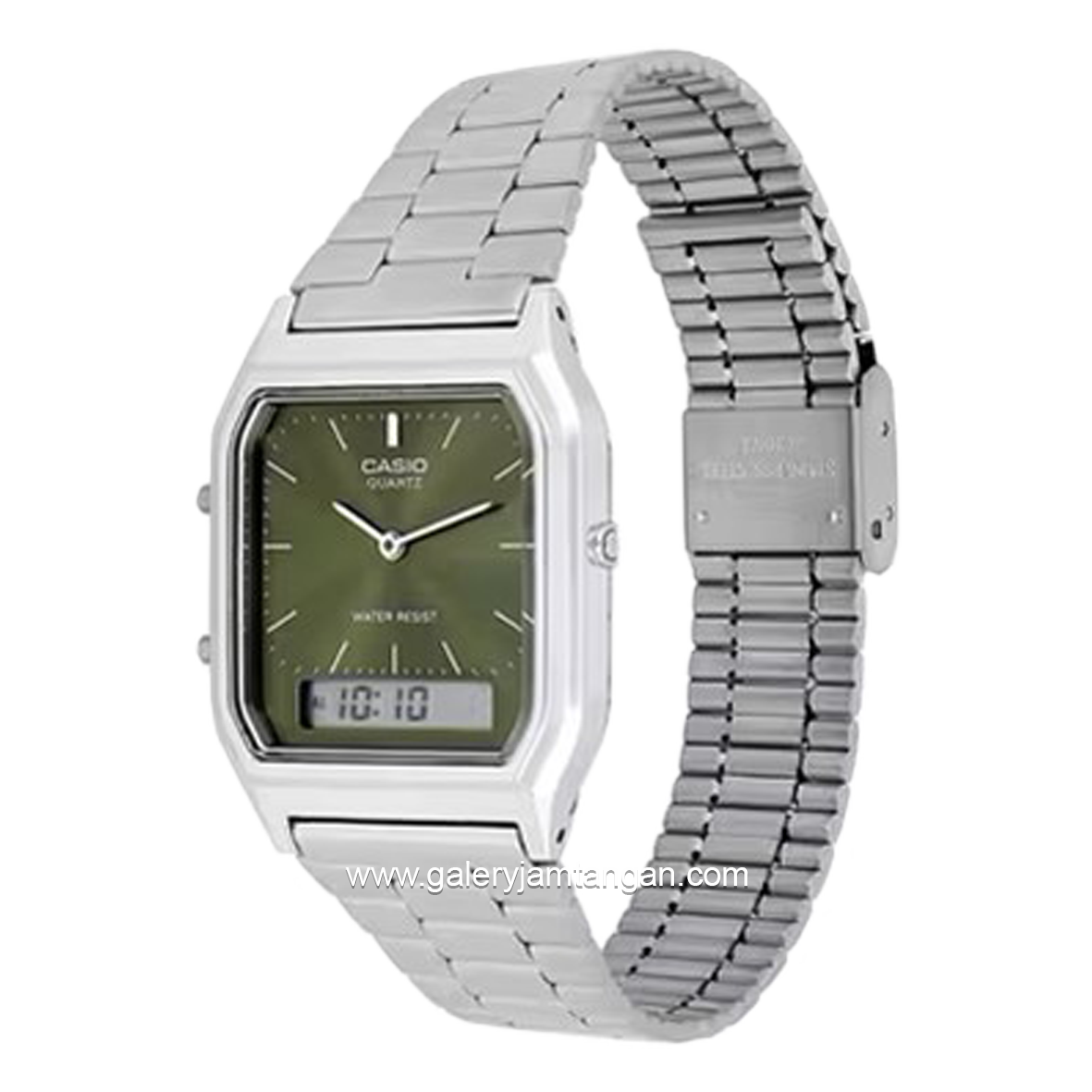 CASIO AQ-230A-3AMQYDF Dual Time Silver Stainless Steel