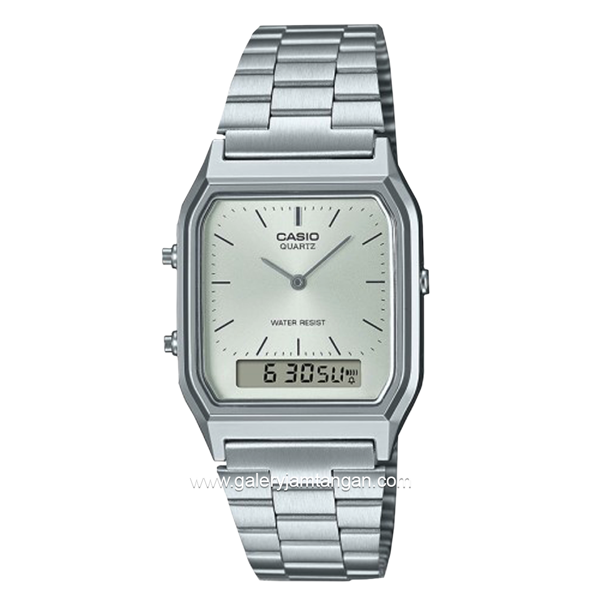 CASIO General AQ-230A-7DMQ Youth Silver Dial White Stainless Steel