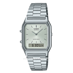 CASIO General AQ-230A-7DMQ Youth Silver Dial White Stainless Steel