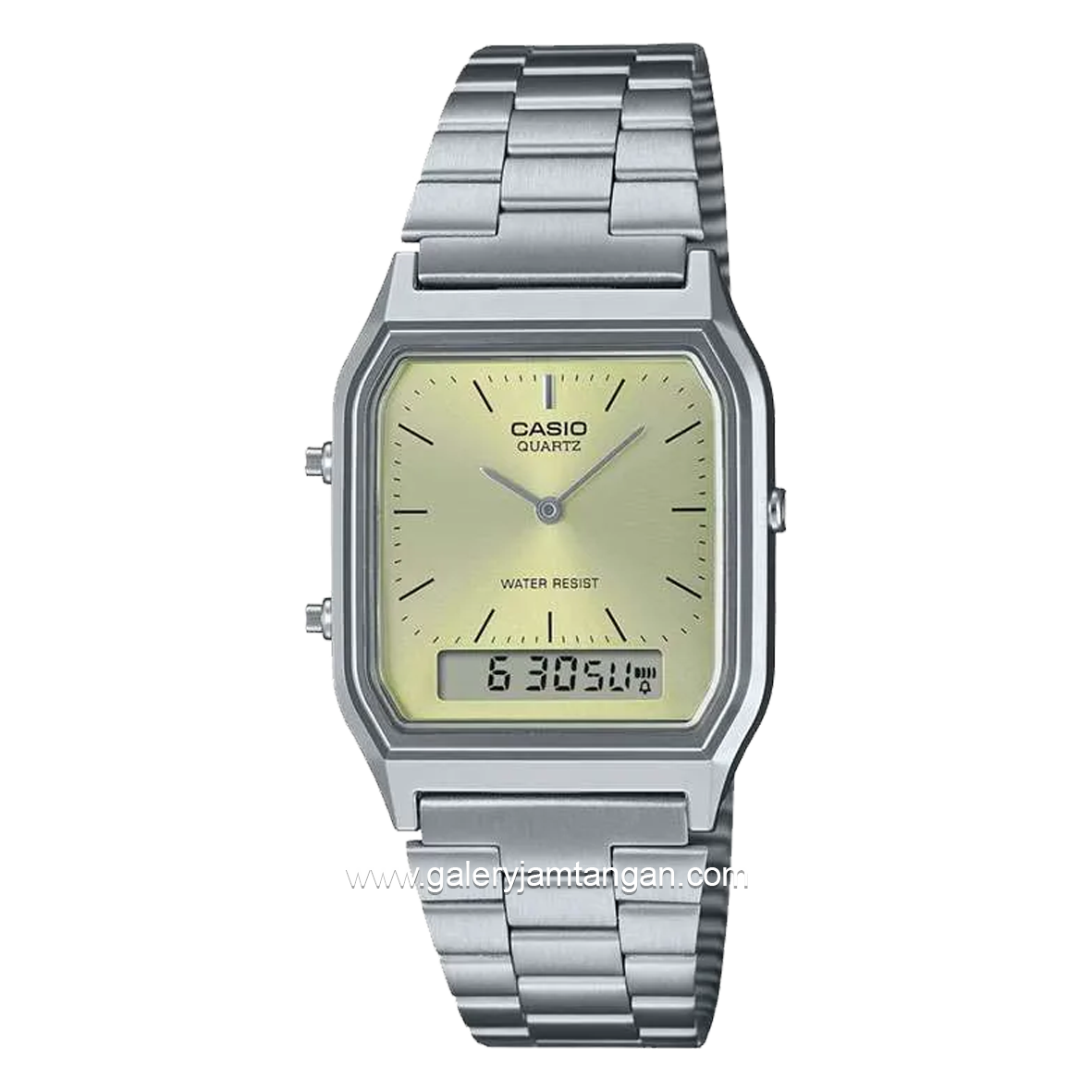 CASIO AQ-230A-9AMQYDF Dual Time Silver Stainless Steel