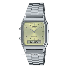 CASIO AQ-230A-9AMQYDF Dual Time Silver Stainless Steel