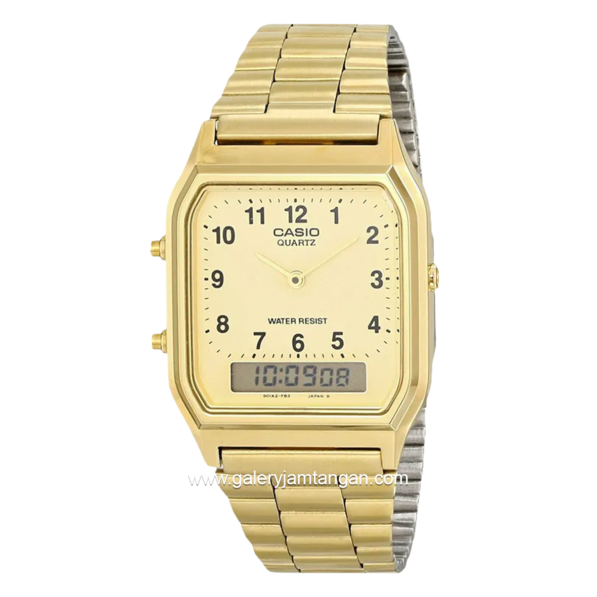 CASIO General AQ-230GA-9BMQ Digital Analog Full Gold Stainless Steel