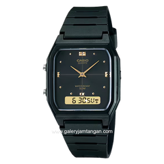 CASIO General AW-48HE-1AVDF Black Analog Digital Rubber Strap