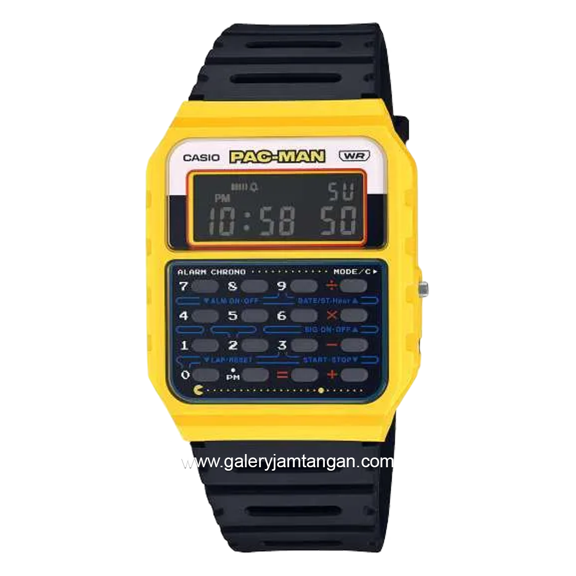 CASIO PAC-MAN CA-53WPC-1BDR Dual Time Black Yellow Resin Strap