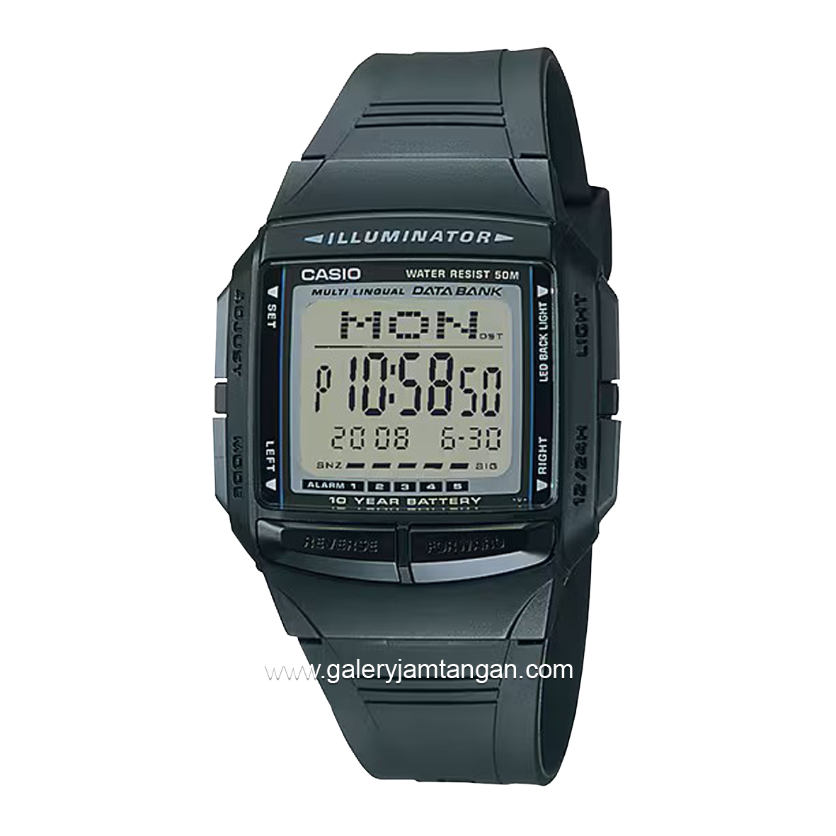 CASIO DB-36-1AVDF Digital Full Black Resin Strap