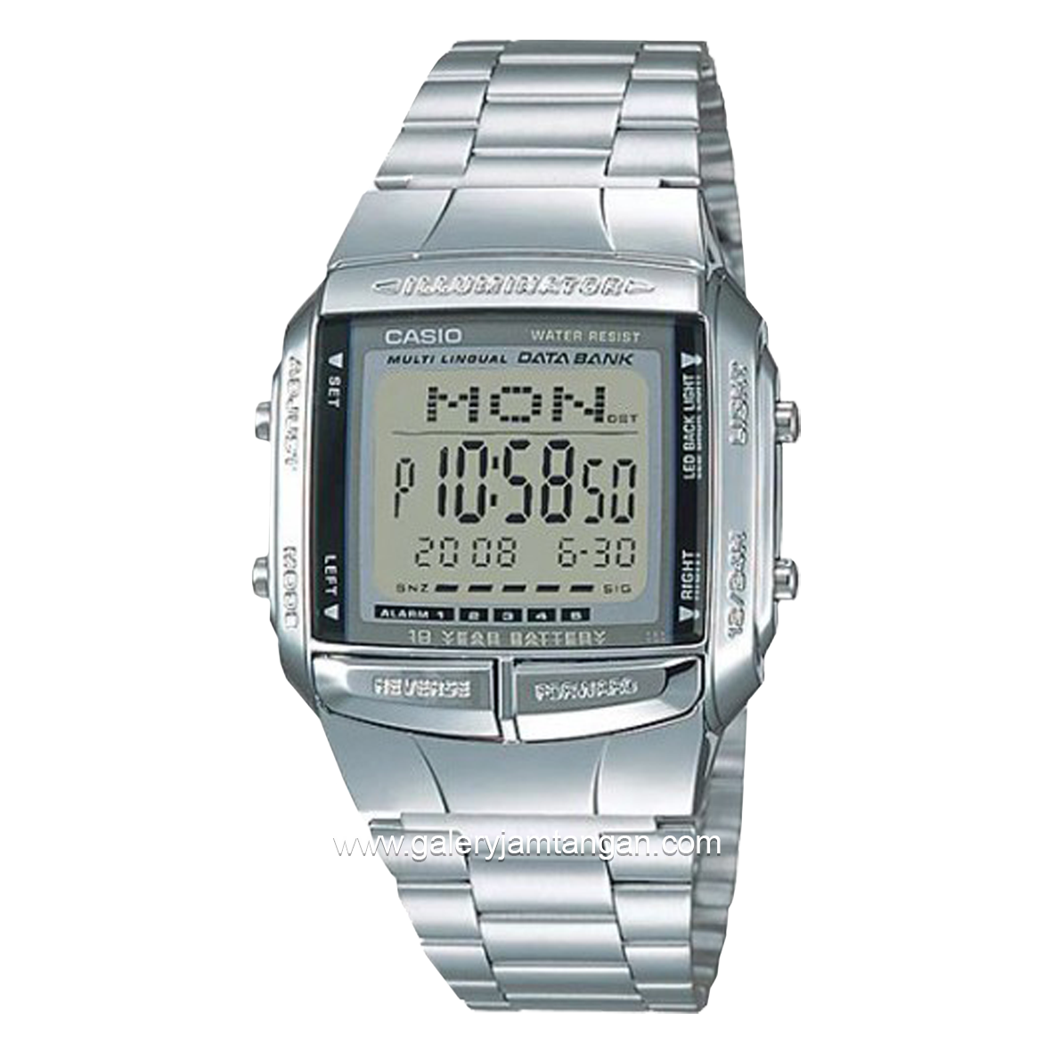 CASIO DB-360-1ADF Silver Digital Stainless Steel Strap