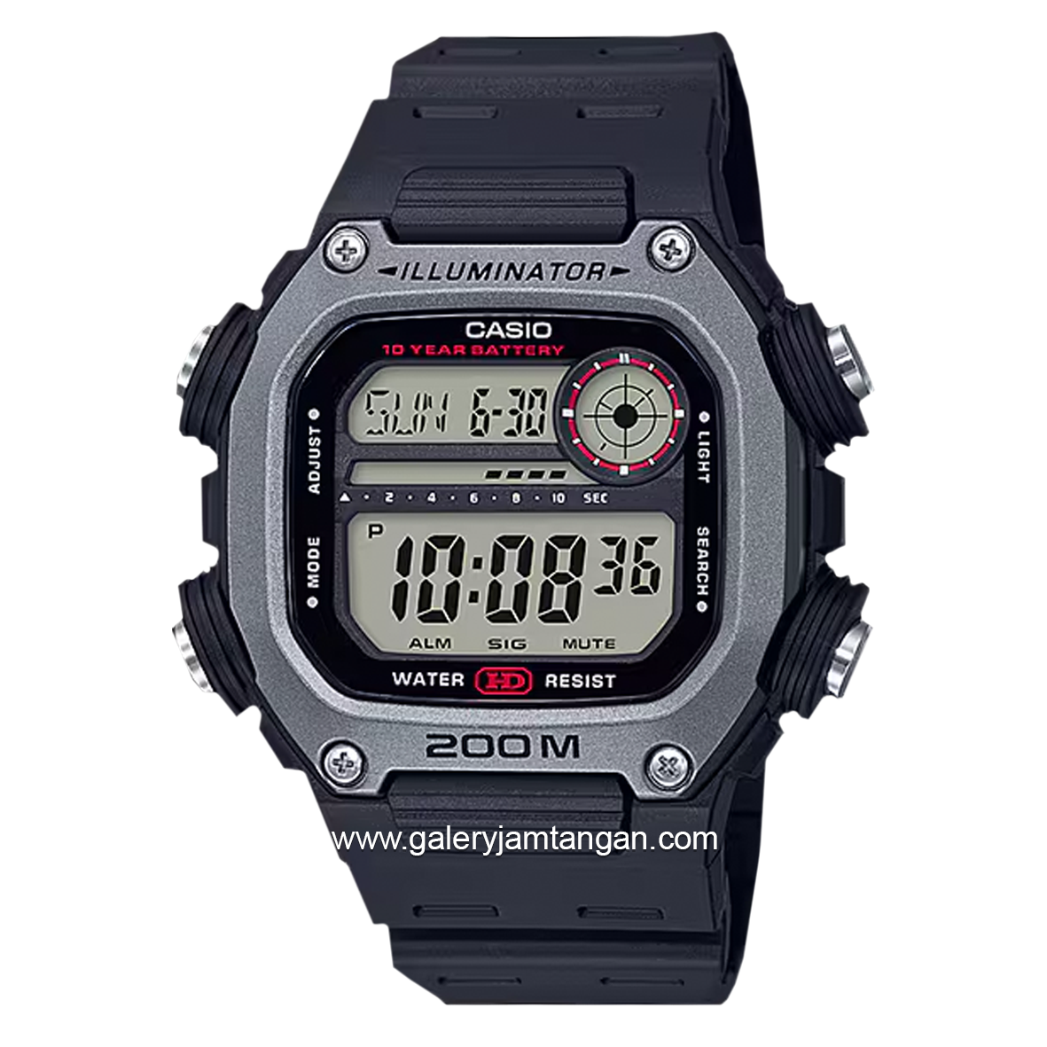 CASIO General DW-291H-1AVDF Black Youth Digital Rubber Strap