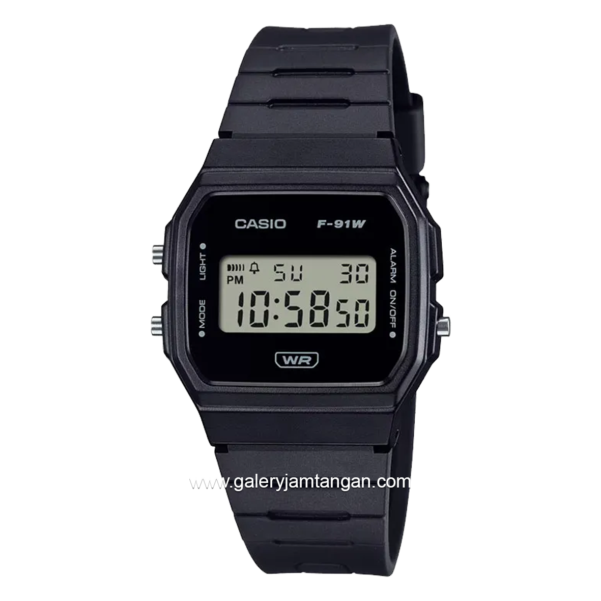 CASIO F-91WB-1ADF Digital Black Resin Strap