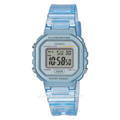 CASIO General LA-20WHS-2ADF Blue Digital Transparent Rubber Strap
