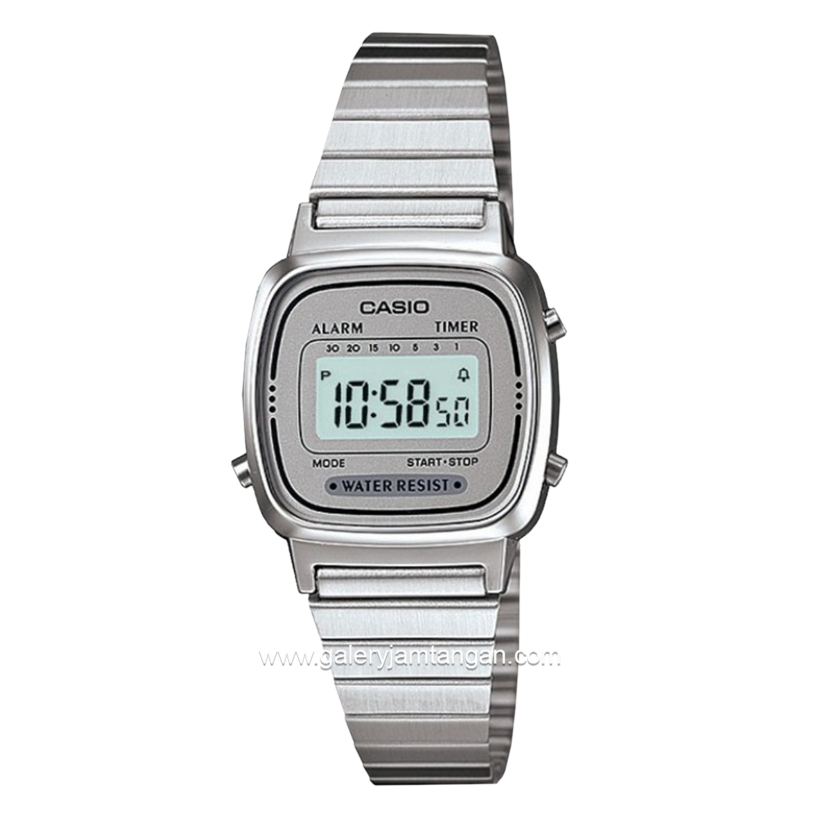 CASIO LA670WA-7DF Silver Digital Stainless Steel