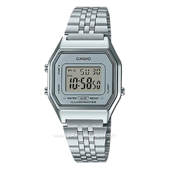 CASIO LA680WA-7DF Digital Full Silver Stainless Steel Strap