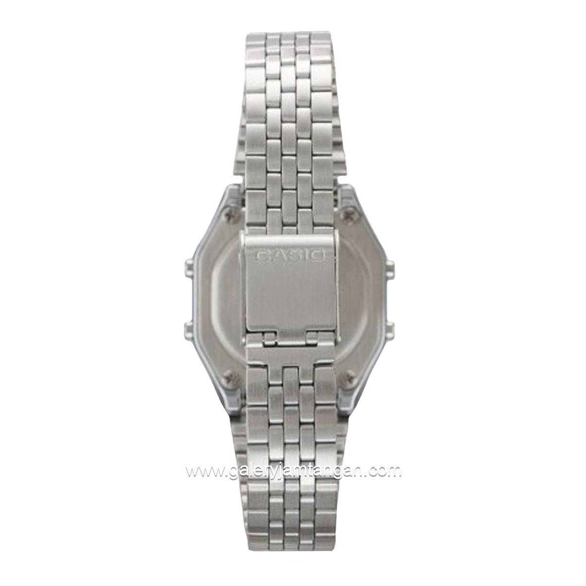 CASIO LA680WA-7DF Digital Full Silver Stainless Steel Strap