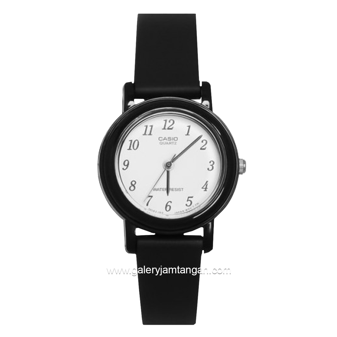 CASIO General LQ-139BMV-1BLDF Black Dial White Rubber Strap