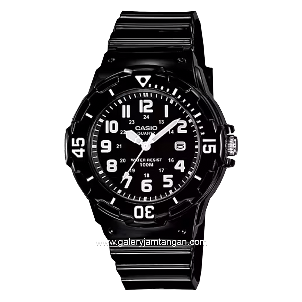 CASIO General LRW-200H-1BVDF Black Rubber Strap