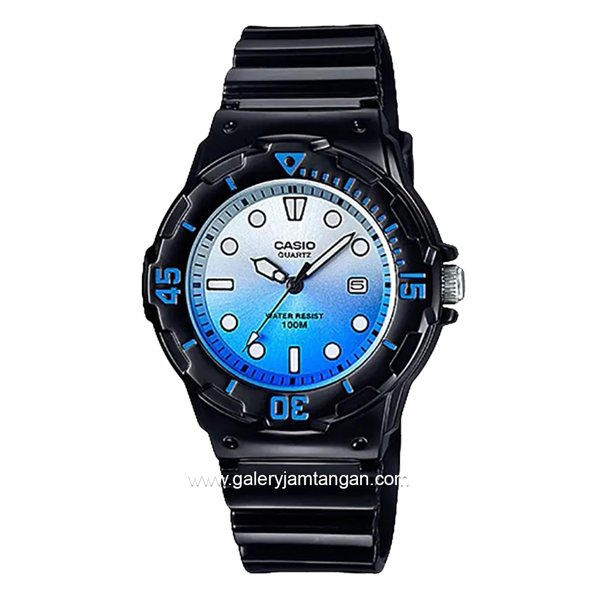 CASIO LRW-200H-2EVDR Black Dial Blue Resin Strap