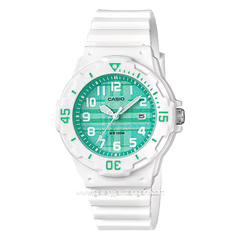 CASIO General LRW-200H-3CVDF White Dial Green Rubber Strap