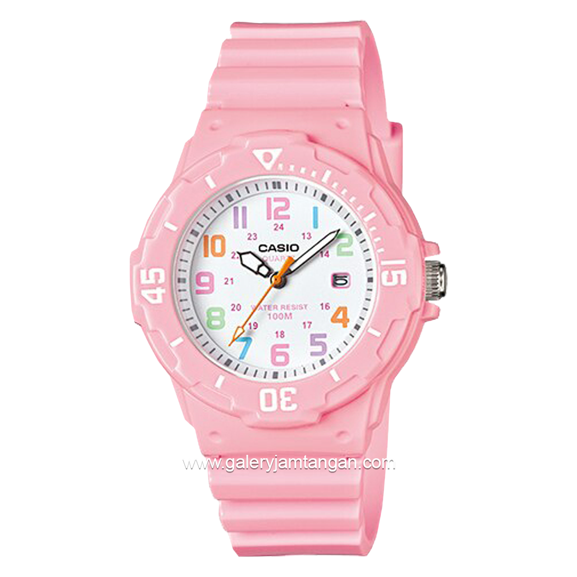 CASIO General LRW-200H-4B2VDF Pink Dial White Rubber Strap