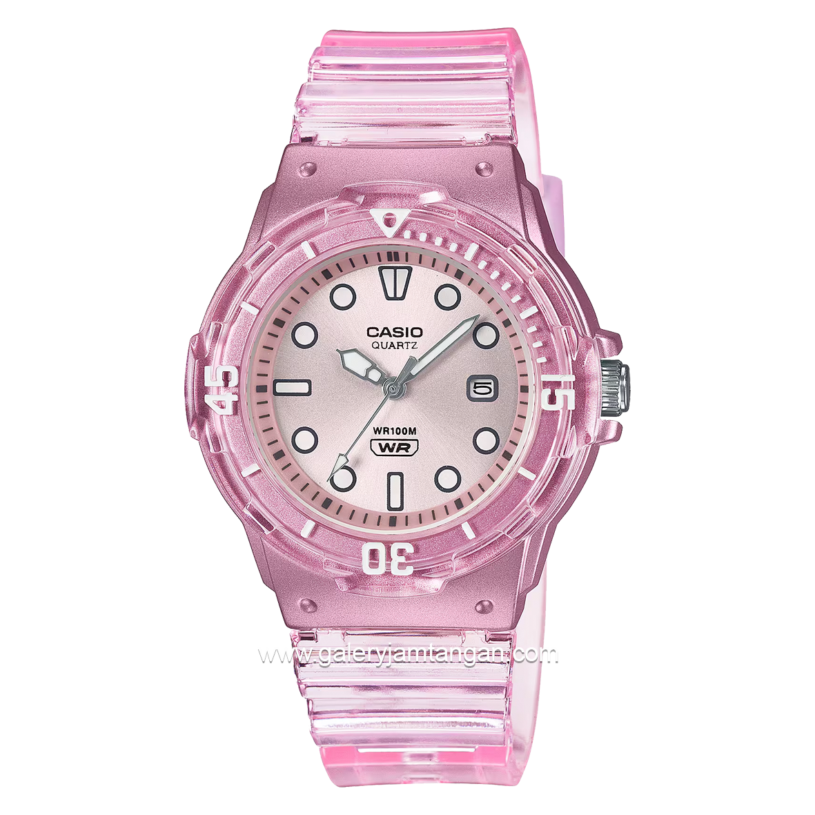 CASIO General LRW-200HS-4EVDF Pink Transparent Rubber Strap