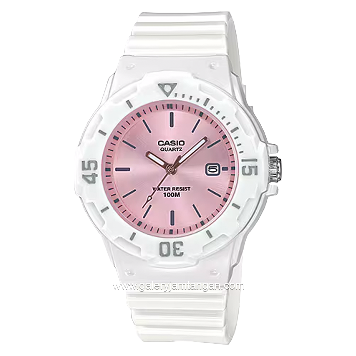 CASIO General LRW-200H-4E3VDF White Dial Pink Rubber Strap