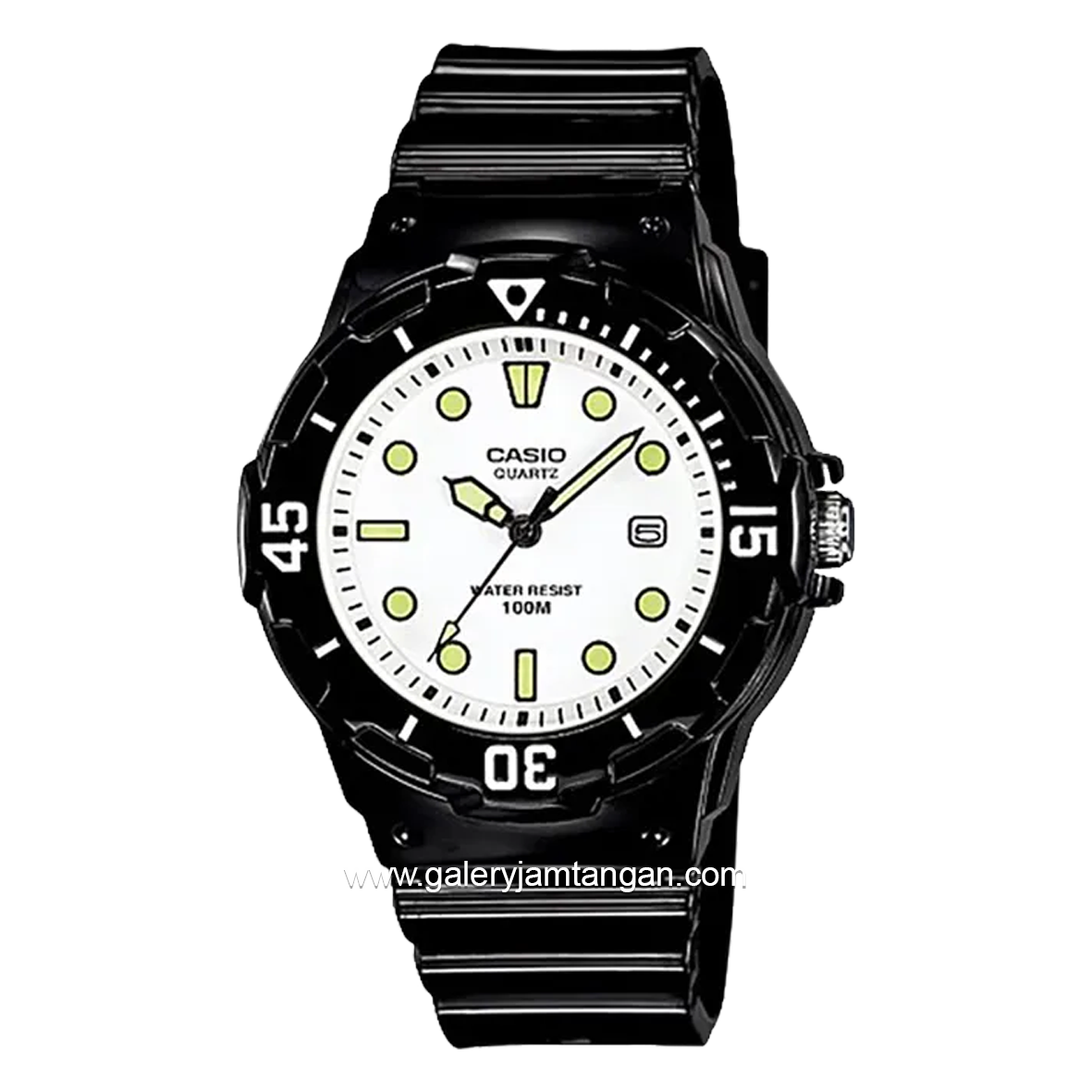 CASIO LRW-200H-7E1VDF Black Dial White Resin Strap