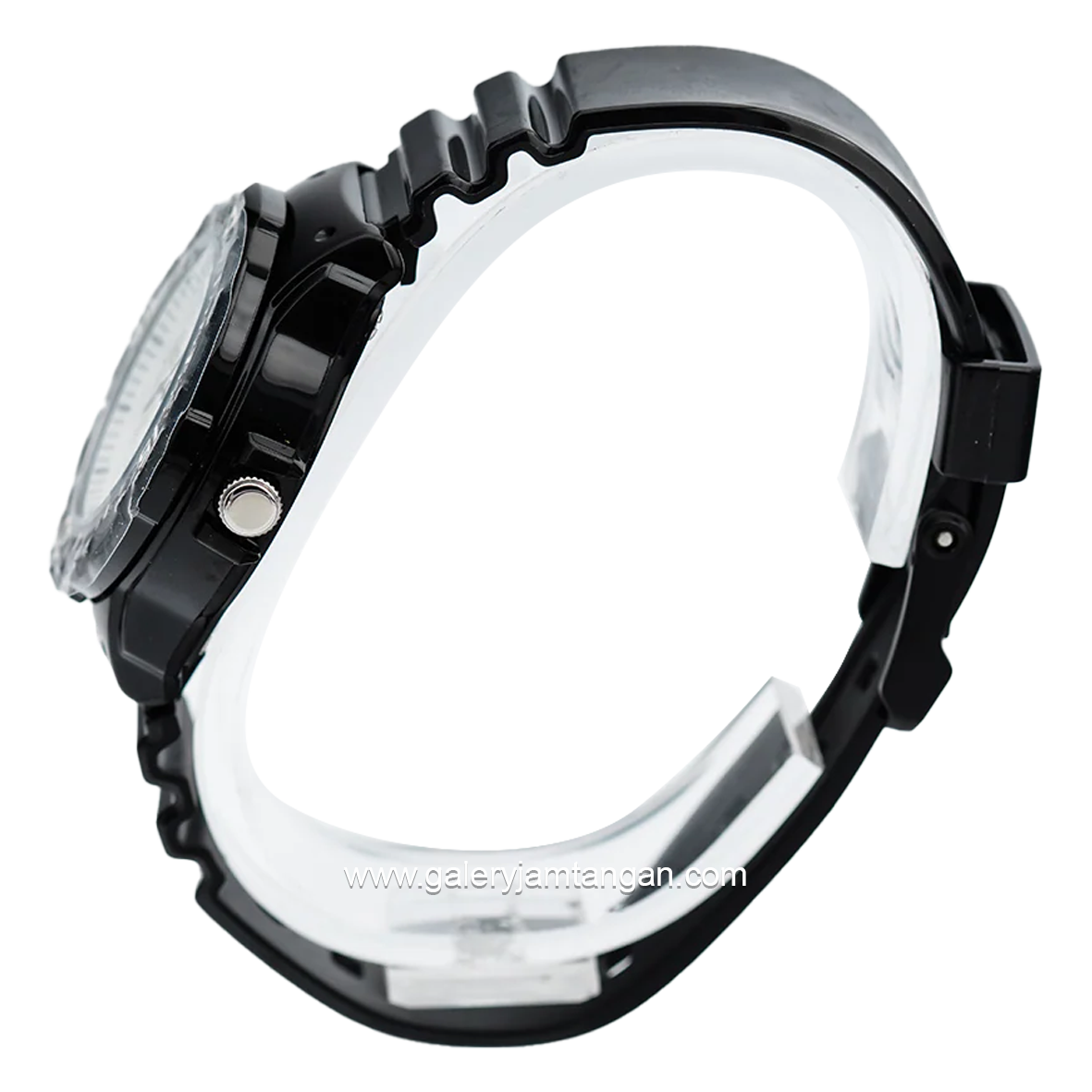 CASIO LRW-200H-7E1VDF Black Dial White Resin Strap