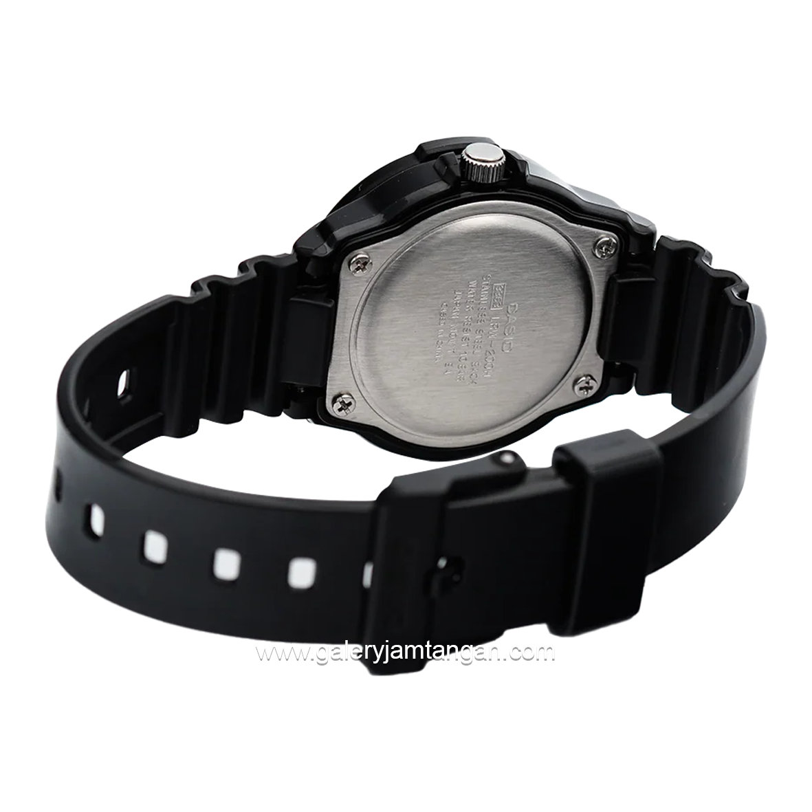 CASIO LRW-200H-7E1VDF Black Dial White Resin Strap
