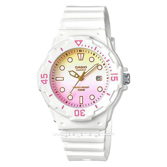 CASIO General LRW-200H-4E2VDR White Dial Multicolor Rubber Strap