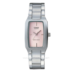 CASIO General LTP-1165A-4CDF Silver Dial Pink Stainless Steel Strap