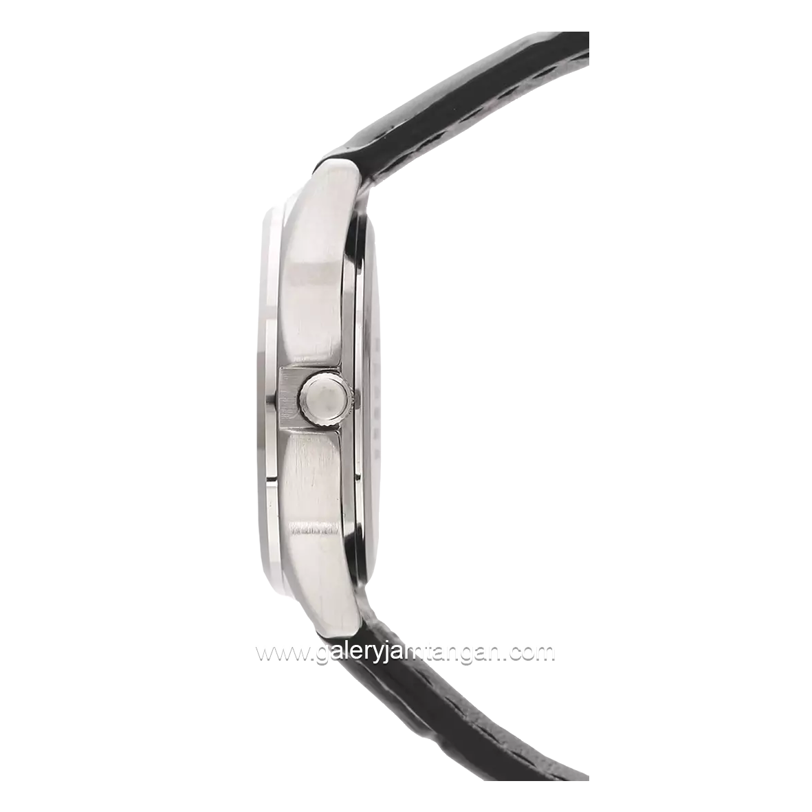 CASIO LTP-1183E-7ADF Black Silver Dial White Leather Strap
