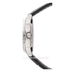 CASIO LTP-1183E-7ADF Black Silver Dial White Leather Strap
