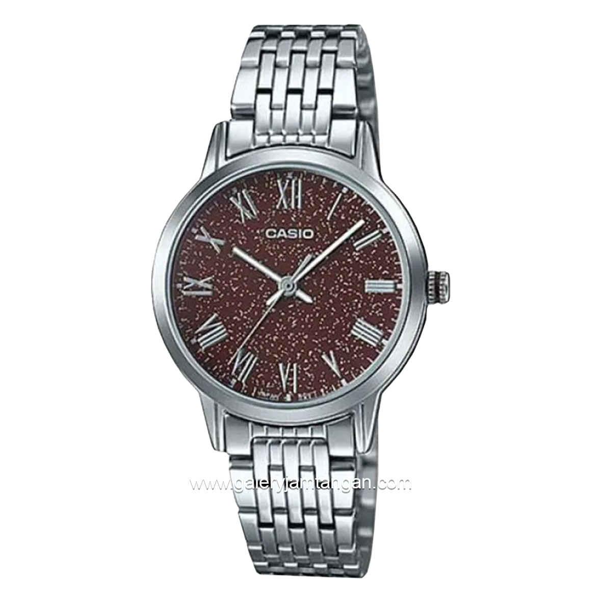 CASIO LTP-TW100D-5AVDF Silver Dial Brown Stainless Steel