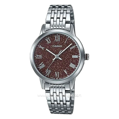 CASIO LTP-TW100D-5AVDF Silver Dial Brown Stainless Steel