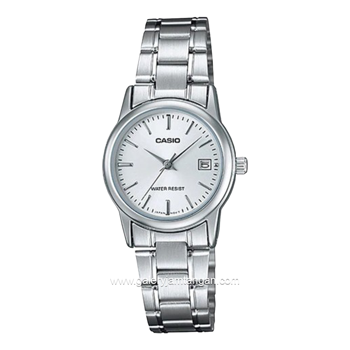 CASIO LTP-V002D-7AUDF Silver Dial White Stainless Steel Strap