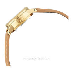 CASIO LTP-V002GL-7B3UDF Beige Gold Dial Silver Leather Strap