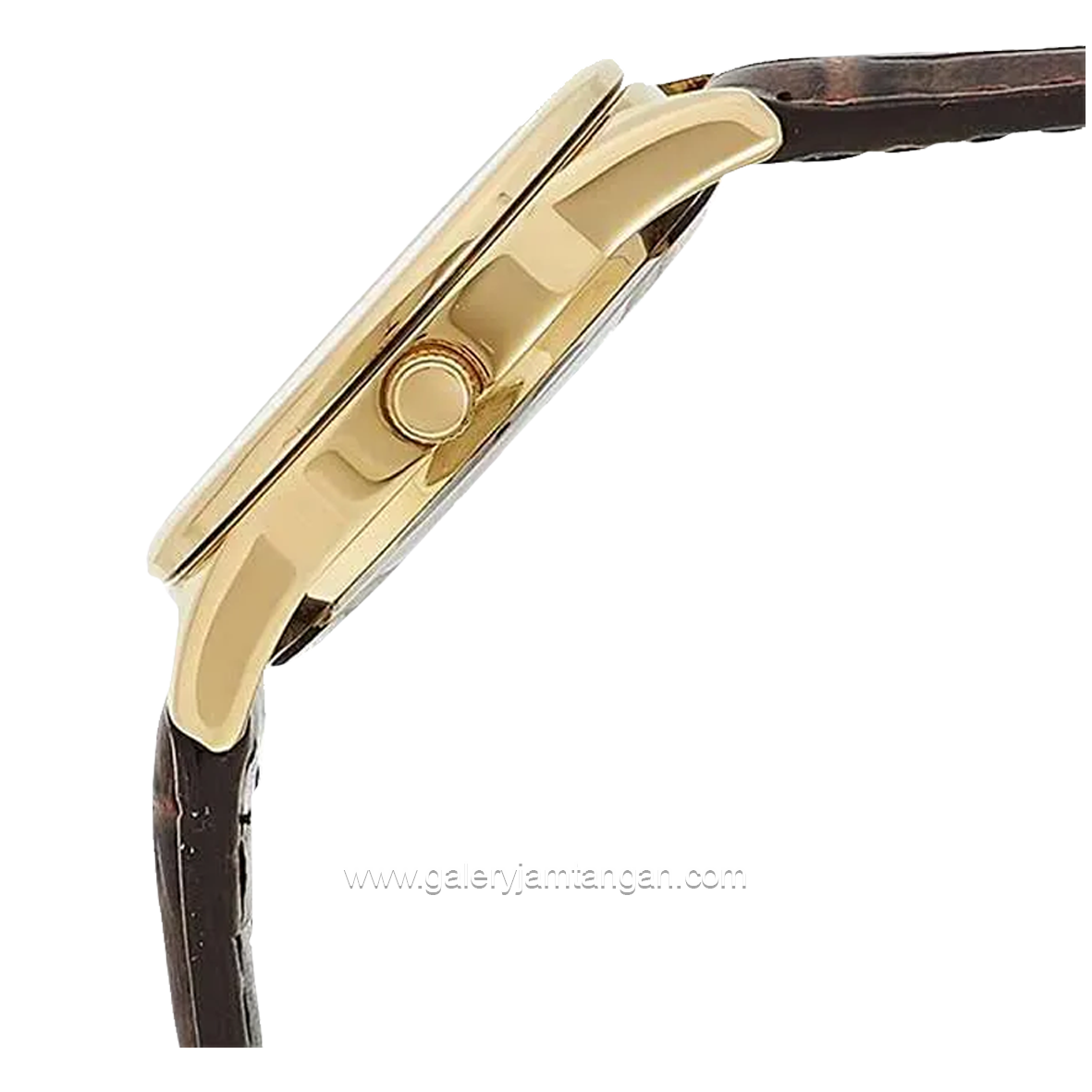 CASIO LTP-V005GL-1BUDF Brown Gold Dial Black Leather Strap