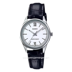 CASIO General LTP-V005L-7B2UDF Black Silver Leather Strap