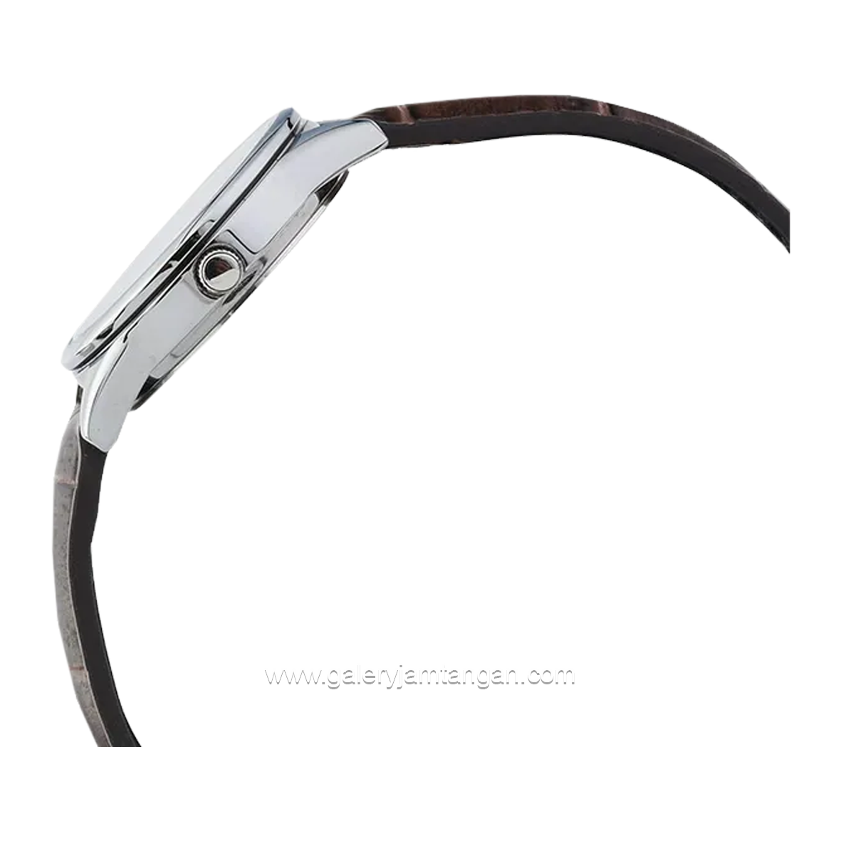 CASIO LTP-V005L-7B3UDF Brown Silver Dial White Leather Strap