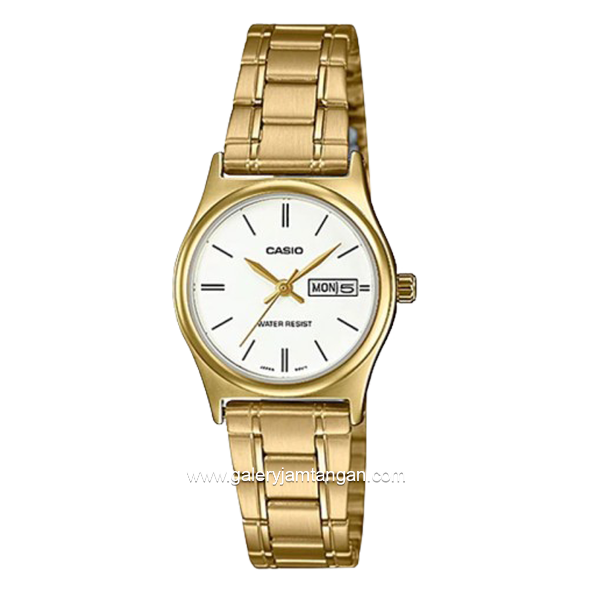CASIO LTP-V006G-7BUDF Gold Dial White Stainless Steel