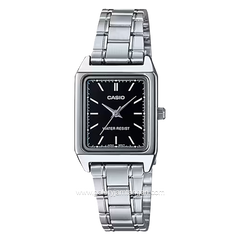 CASIO General LTP-V007D-1EUDF Silver Dial Black Stainless Steel