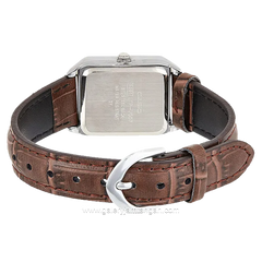 Casio General LTP-V007L-7B2UDF Brown Silver Dial White Leather Strap