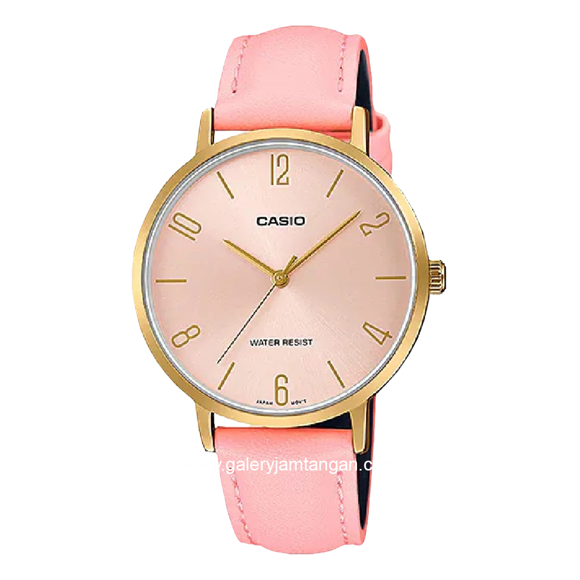 CASIO LTP-VT01GL-4BUDF Pink Gold Leather Strap