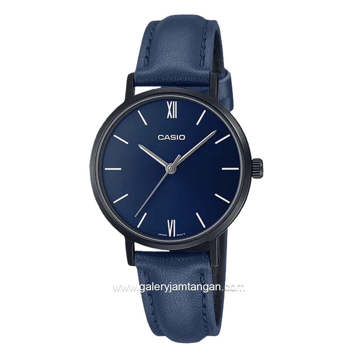 CASIO LTP-VT02BL-2AUDF Blue Black Leather Strap