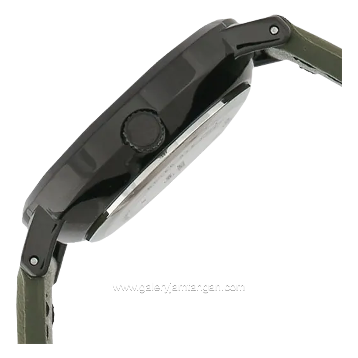 CASIO LTP-VT02BL-3AUDF Green Black Leather Strap