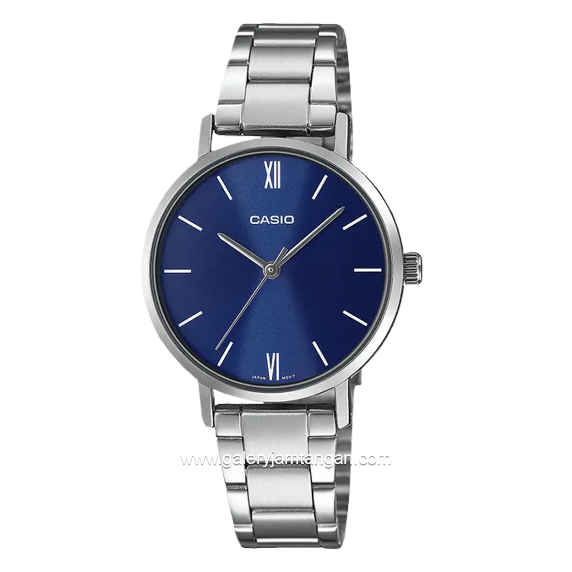 CASIO LTP-VT02D-2AUDF Silver Dial Blue Stainless Steel