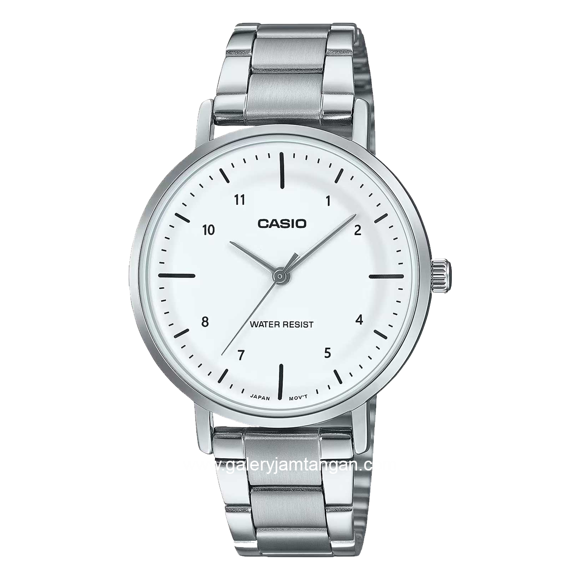 CASIO LTP-VT03D-7BDF Silver Dial White Stainless Steel