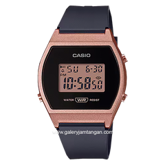 CASIO General LW-204-1ADF Black Rosegold Digital Rubber Strap