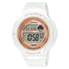 CASIO General LWS-1200H-7A2VDF White Dial Rosegold Digital Rubber Strap