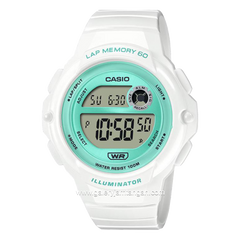 CASIO LWS-1200H-7A3VDF Dual Time White Resin Strap